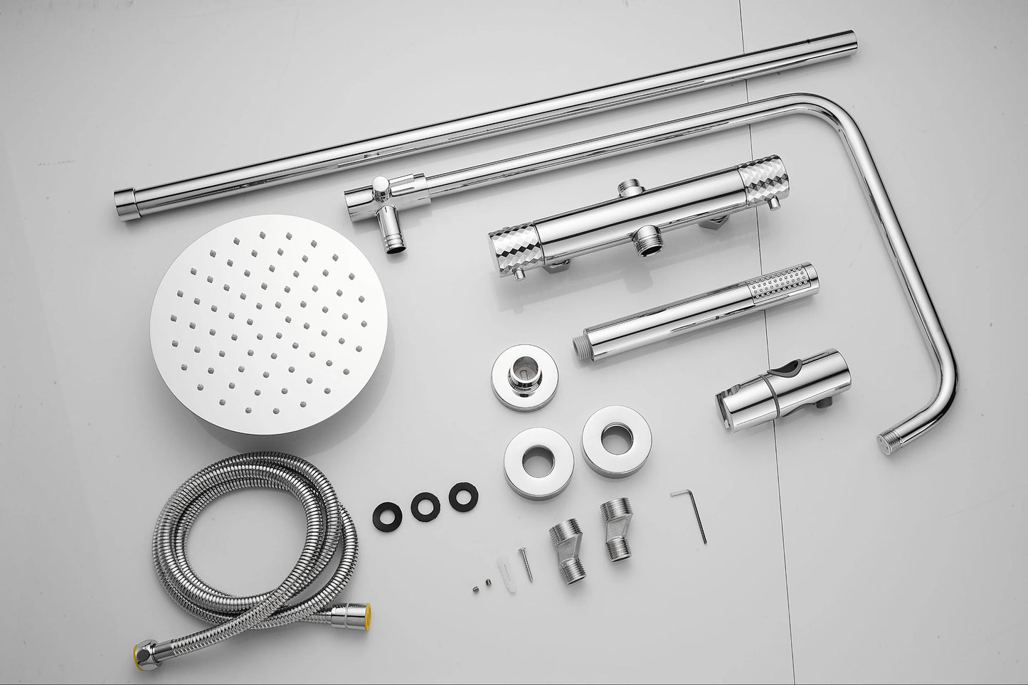 Diamanté Polished Chrome Thermostatic Shower Set