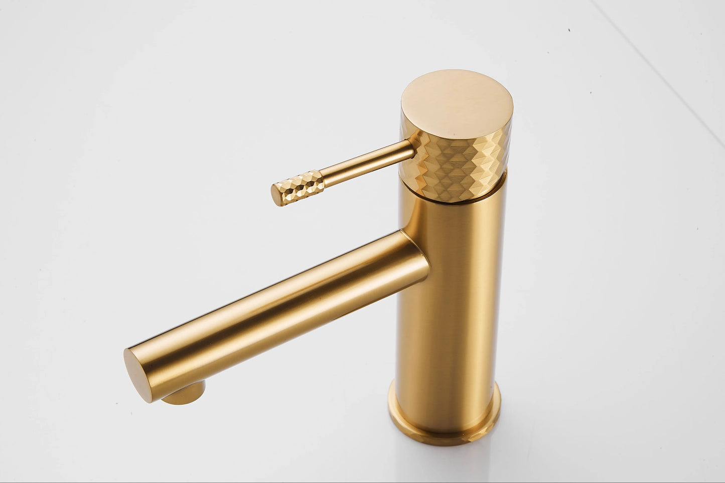 Diamanté Brushed Gold Basin Mixer Tap