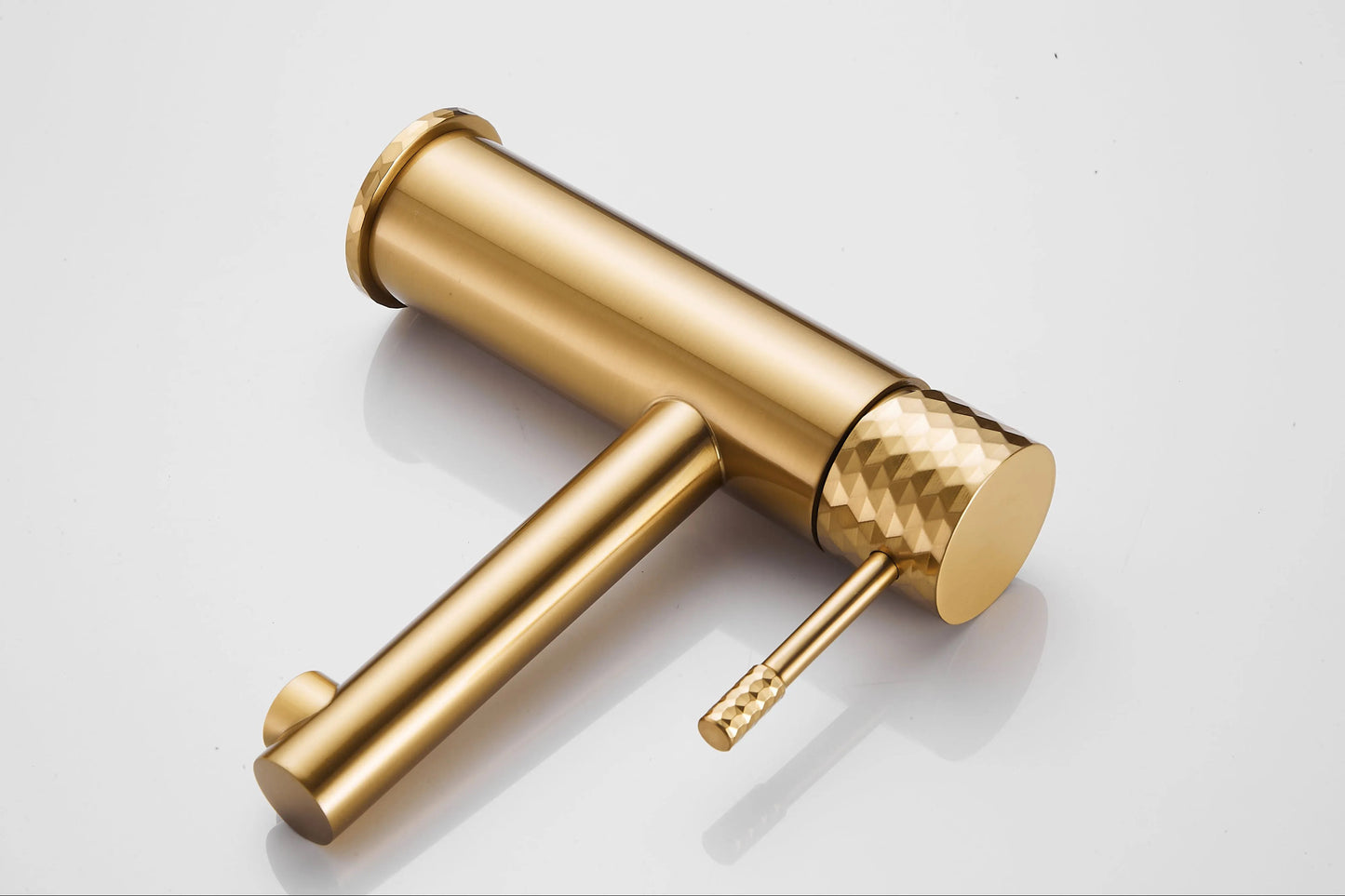 Diamanté Brushed Gold Basin Mixer Tap