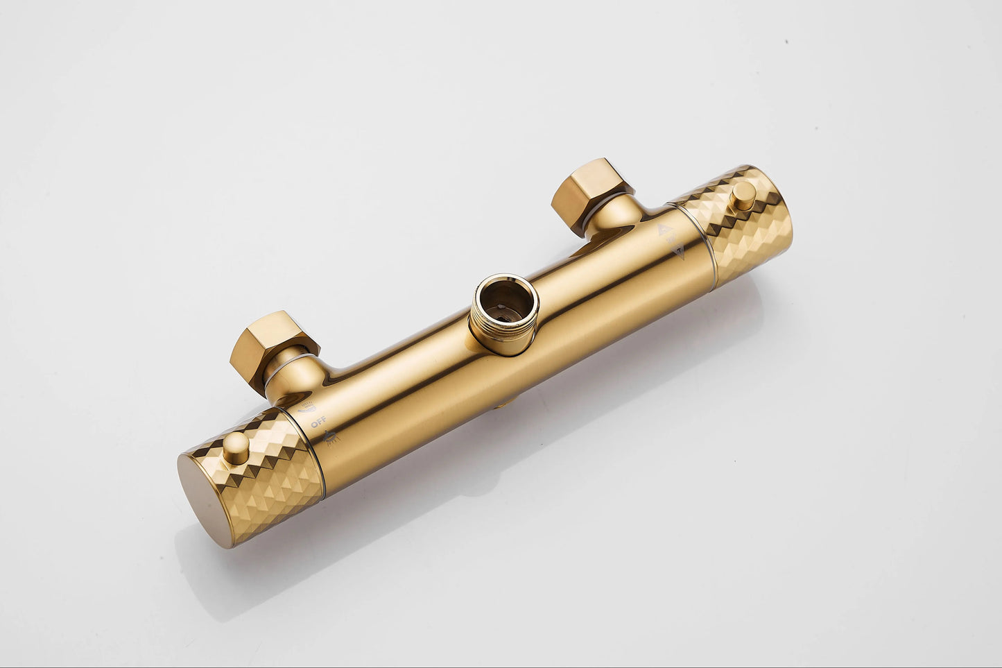 Diamanté Brushed Gold Thermostatic Shower Set