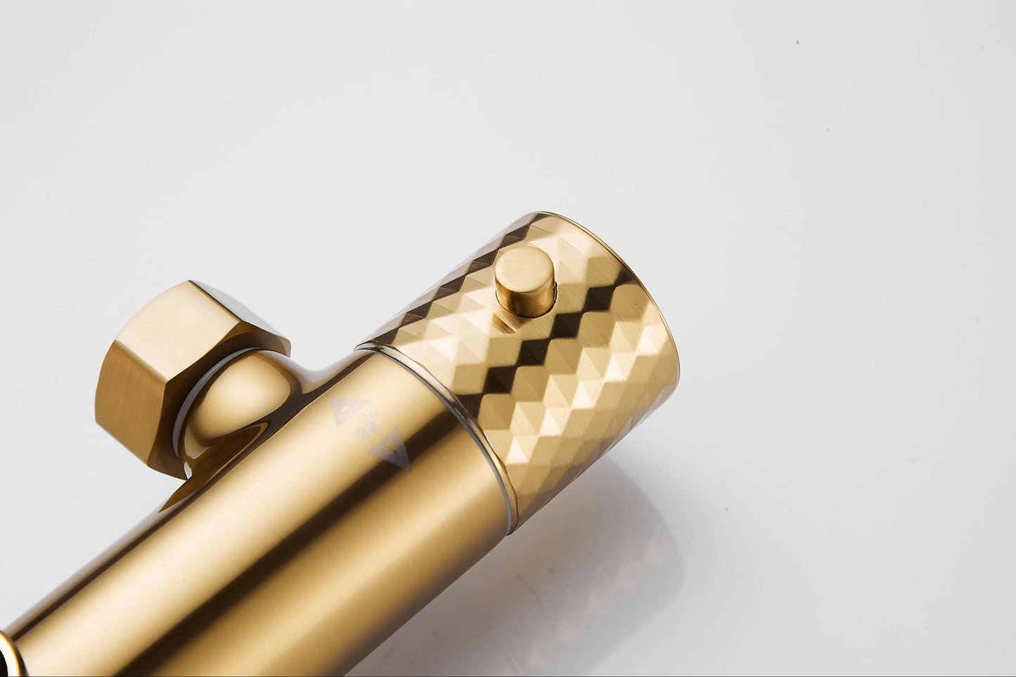 Diamanté Brushed Gold Thermostatic Shower Set