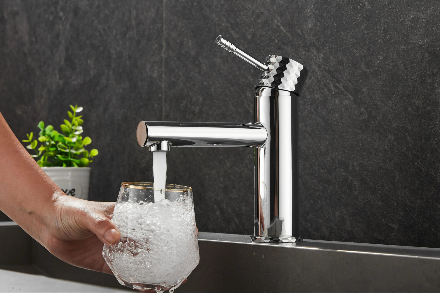 Diamanté Polished Chrome Mixer Tap