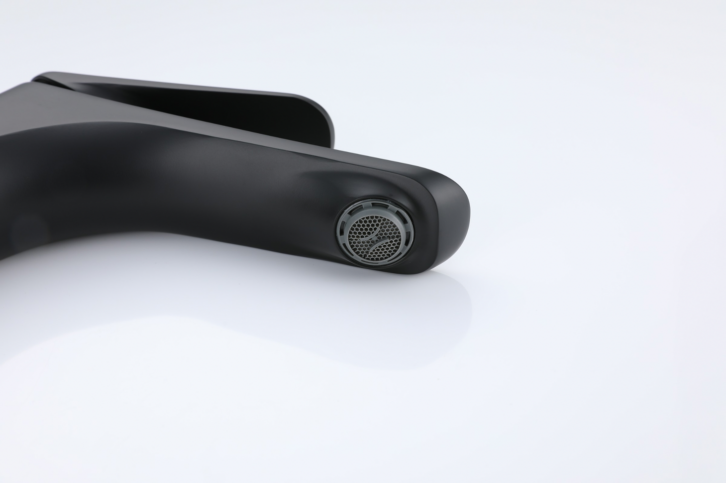 Matte black designer basin mixer tap with minimalist finish – Riva Living UK