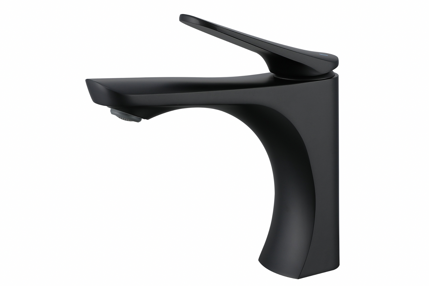 Mistral Black Basin Mixer Tap – matte black modern bathroom tap by Riva Living