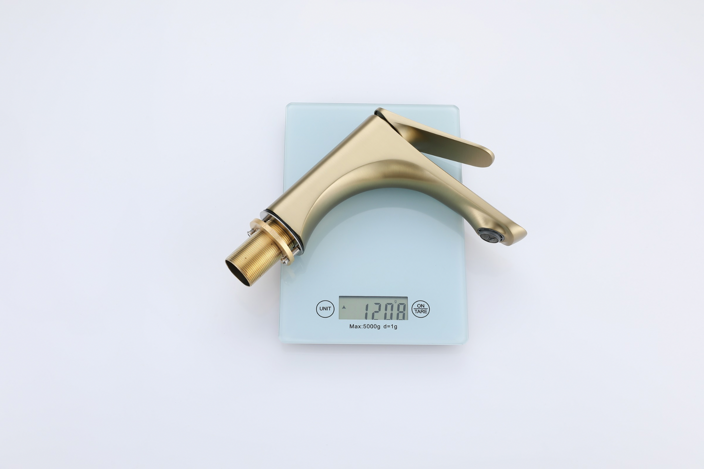 Mistral Brass Basin Mixer Tap – brushed gold luxury bathroom tap by Riva Living
