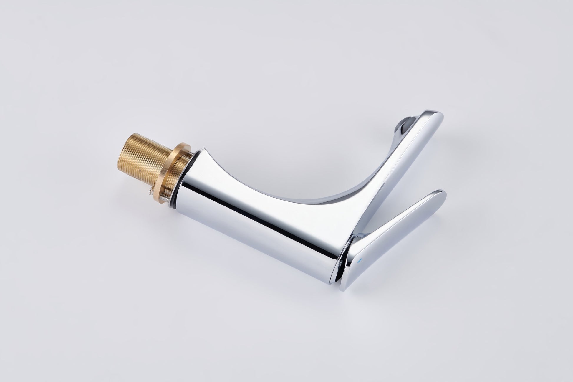 Polished chrome basin mixer tap with sleek minimalist design – Riva Living