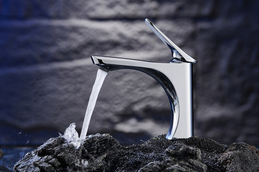 Mistral Chrome Basin Mixer Tap – luxury modern bathroom tap by Riva Living UK